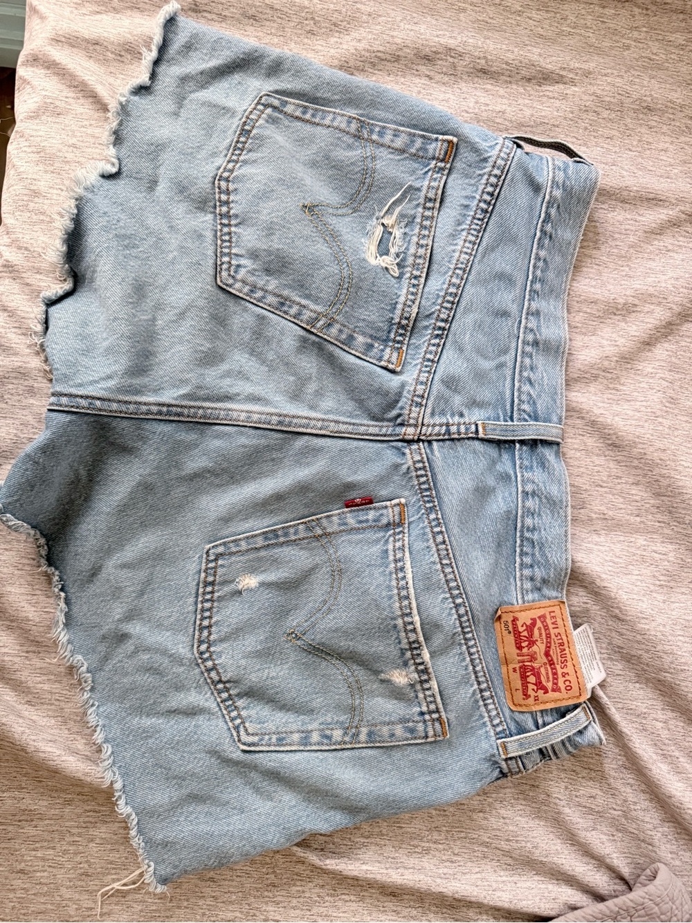 Levi's Light Blue Denim Jeans with Tan Stitching